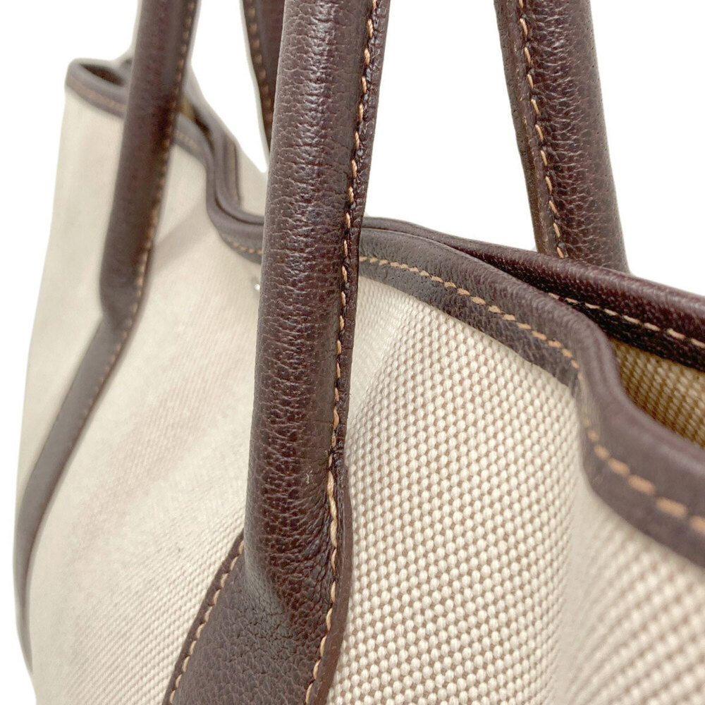 Hermes Garden Party PM Marron Silver Hardware Handbag Toile H/Buffle Women's ... - Picture 15 of 16